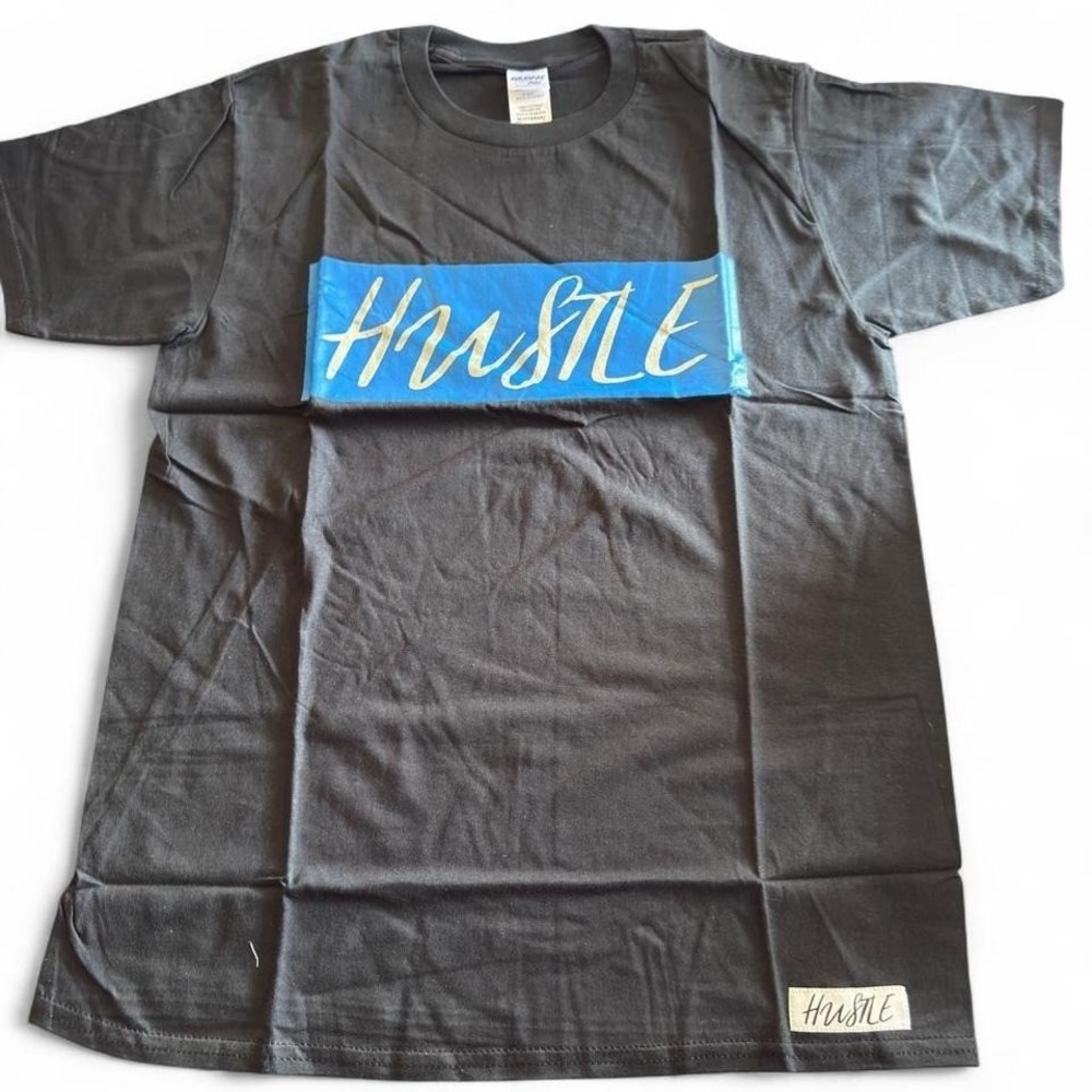 Hustle State of Mind Graphic T-Shirt Mens Medium Black  Gildan Premium Cotton